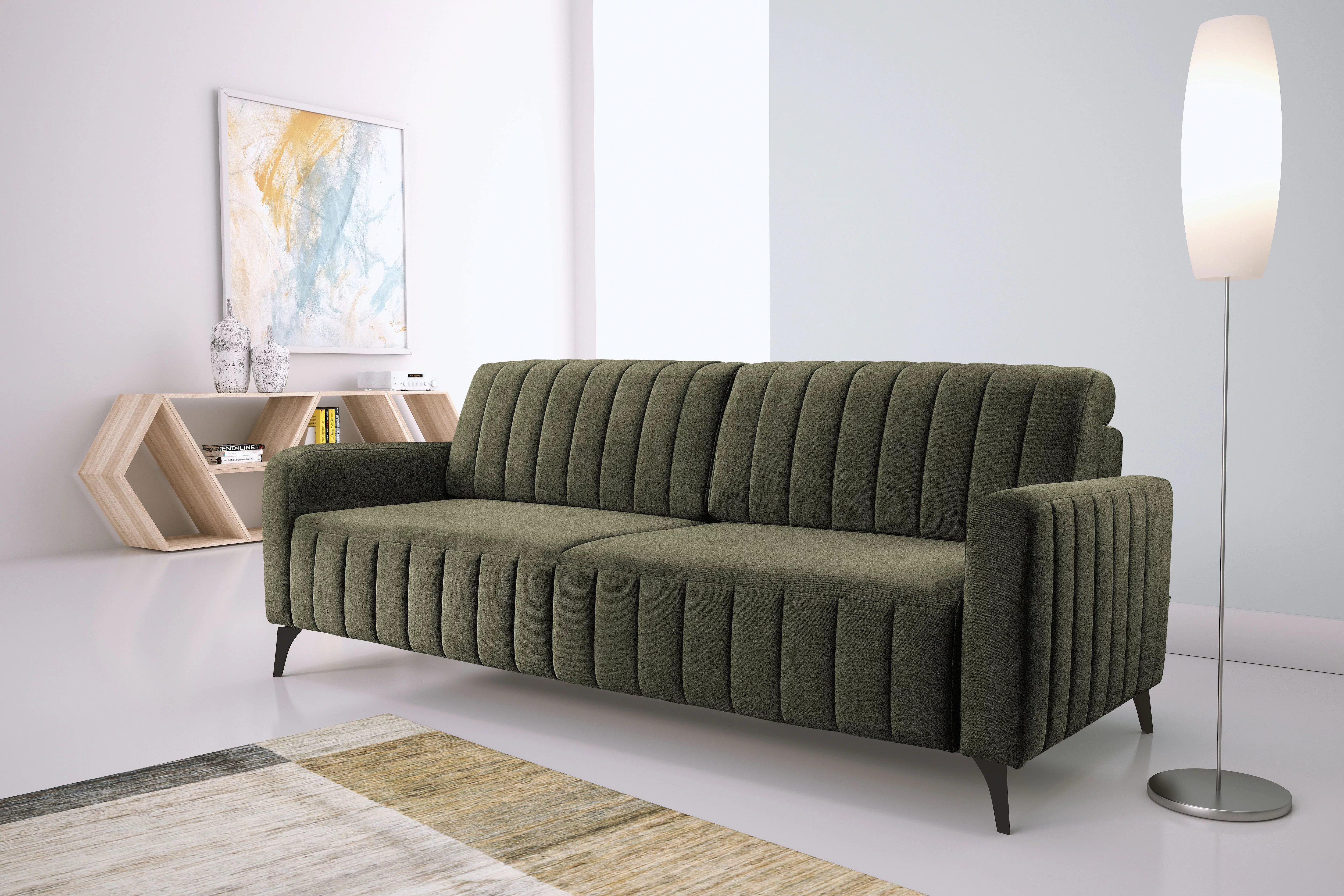 exxpo - sofa fashion 3-Sitzer "Grande, hochwertiges Schlafsofa aus Microvel günstig online kaufen