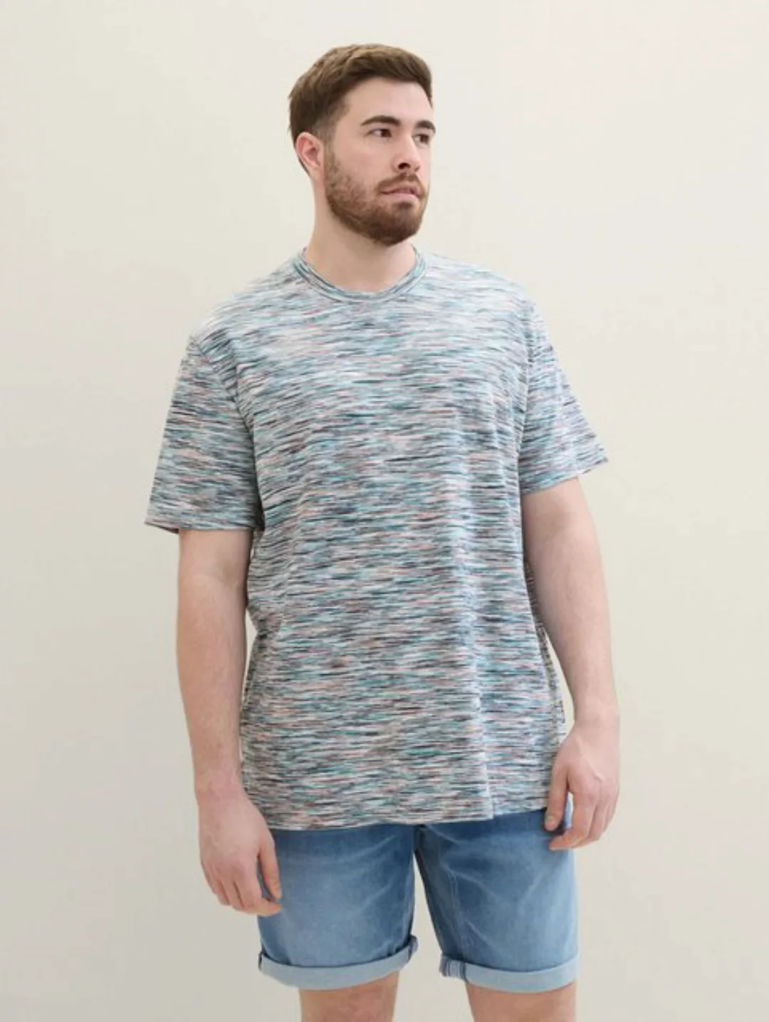 TOM TAILOR PLUS T-Shirt Plus - T-Shirt mit mehrfarbigem Muster günstig online kaufen