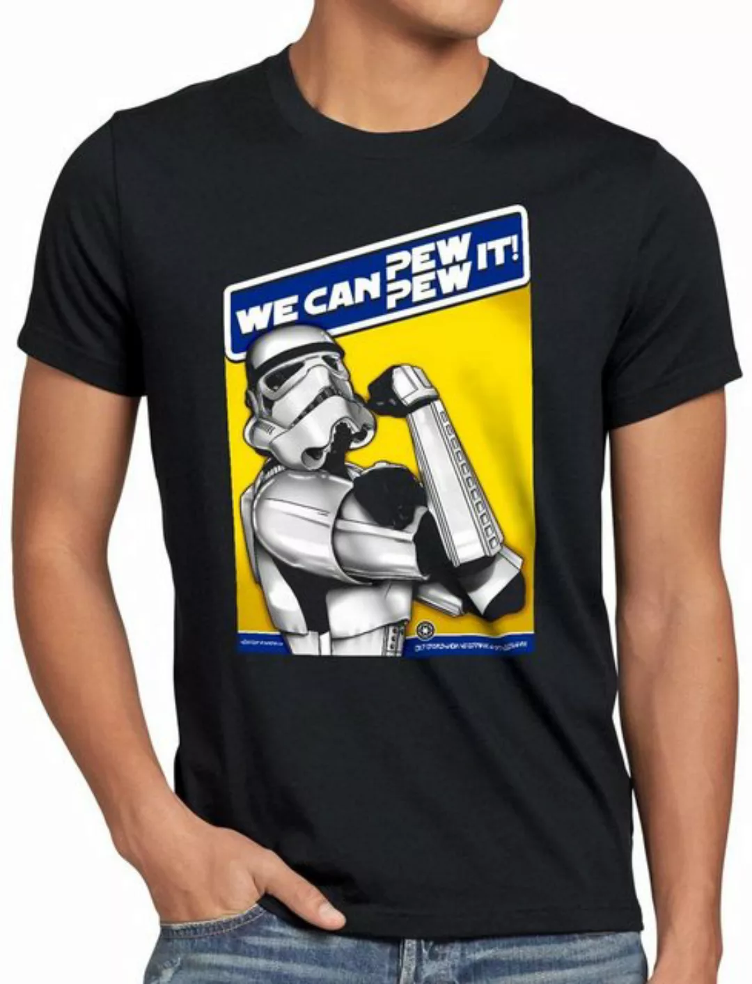 style3 T-Shirt Pew Pew It star krieg wars imperium der sterne vader günstig online kaufen