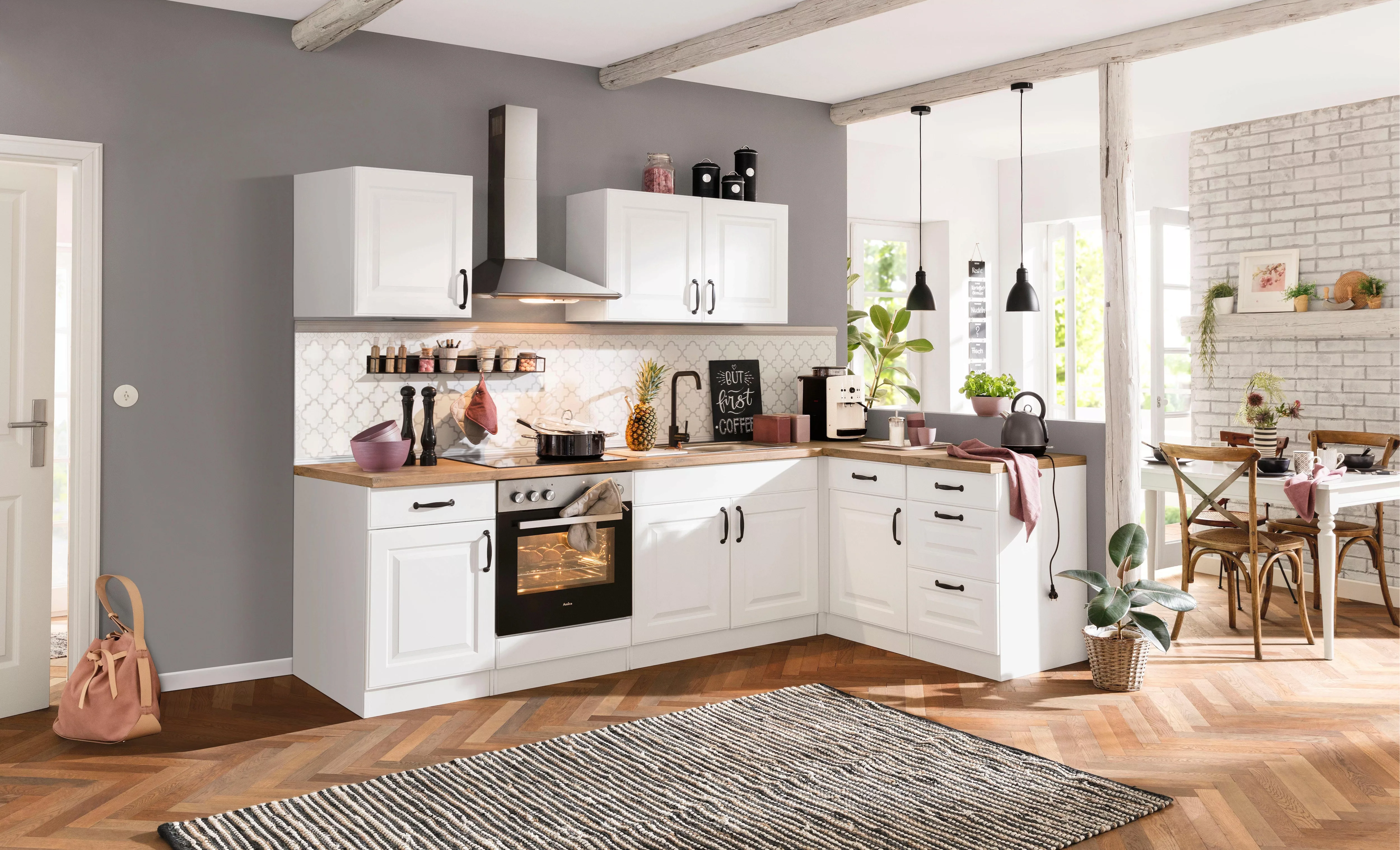 wiho Küchen Küchenzeile "Erla", mit E-Geräten, Breite 210 cm günstig online kaufen