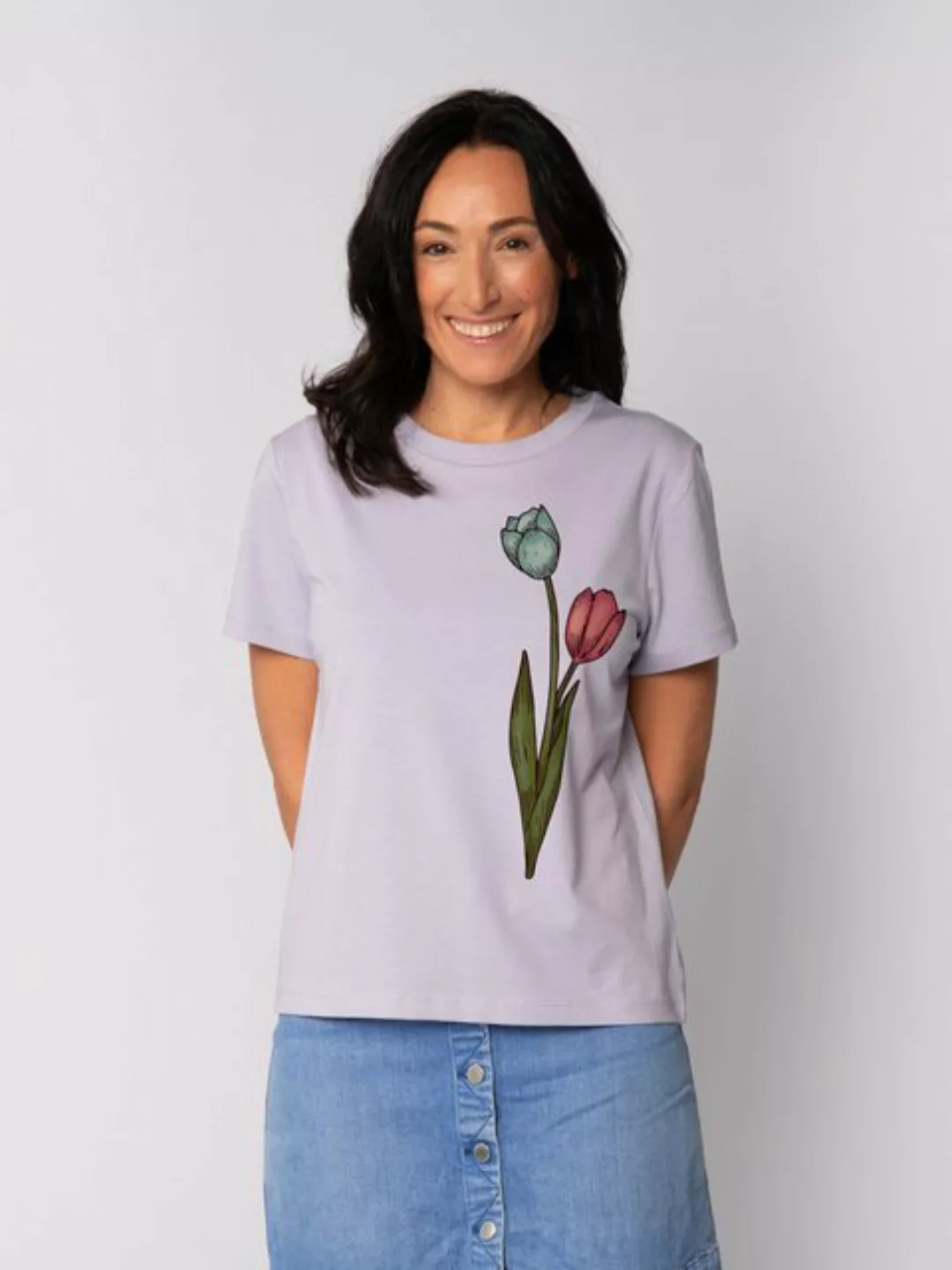 wat? Apparel T-Shirt Blume in Wasserfarbe 05 günstig online kaufen