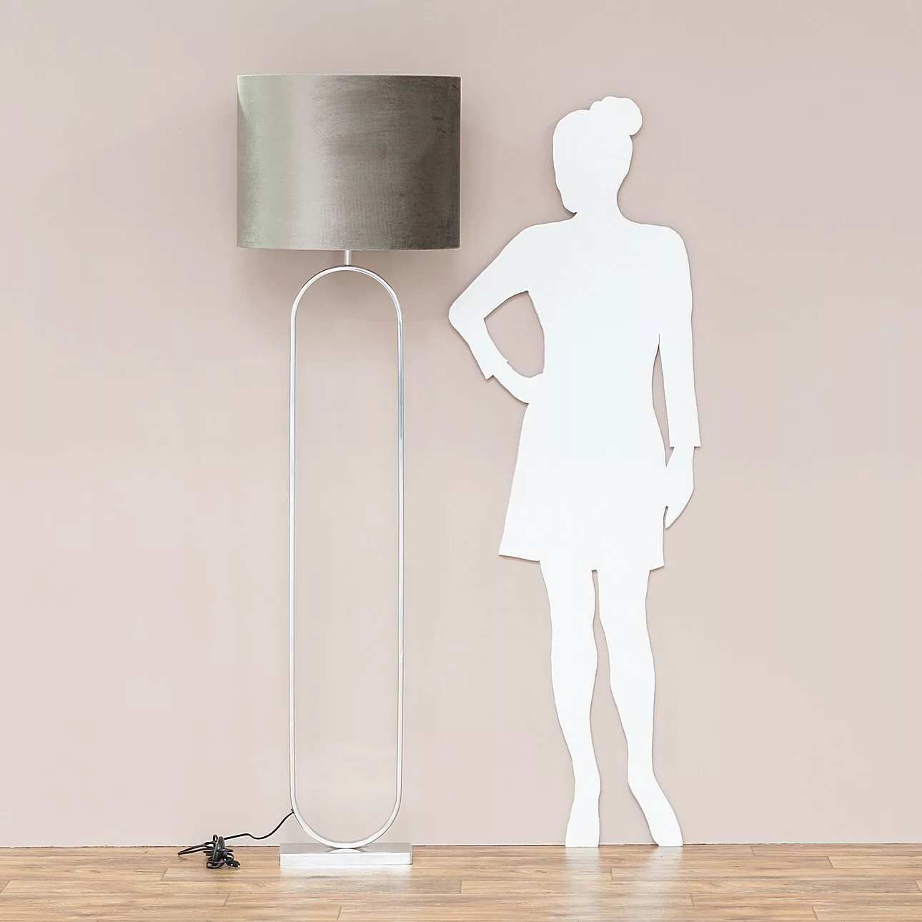 Stehlampe Mira Taupe, 178 cm günstig online kaufen