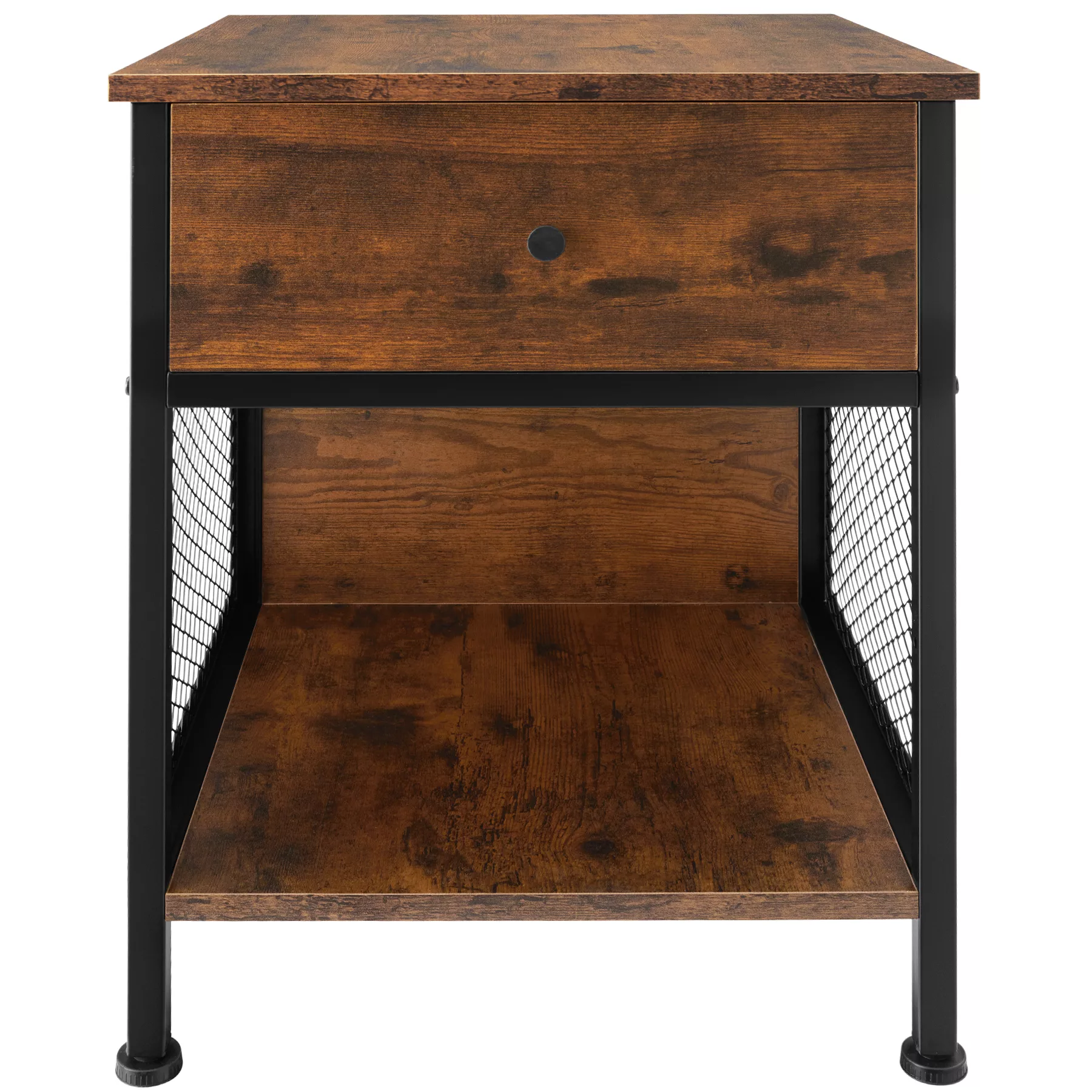 Nachttisch Killarney 45x46x55,5cm - Industrial Holz dunkel, rustikal günstig online kaufen