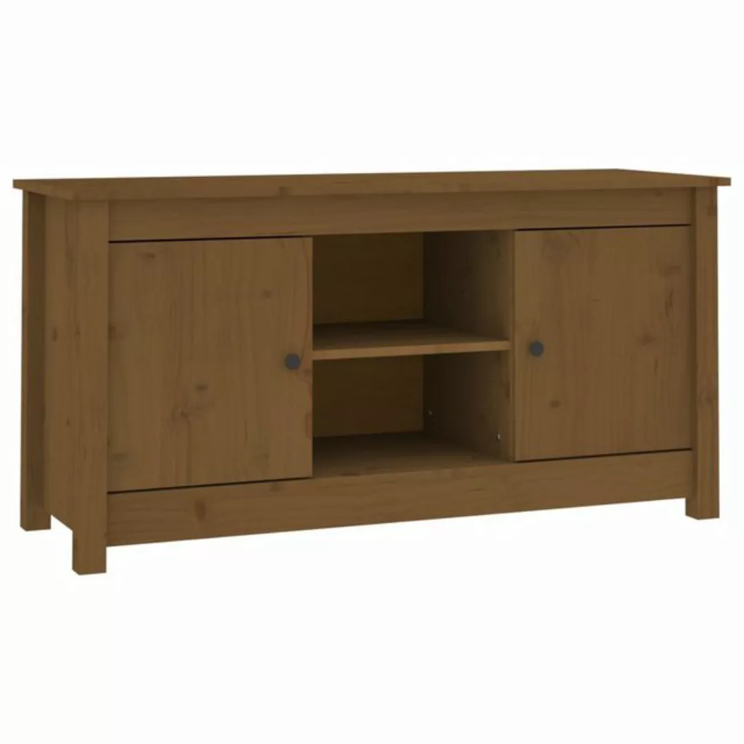 vidaXL TV-Schrank TV-Board Honigbraun 103x36,5x52 cm Massivholz Kiefer günstig online kaufen