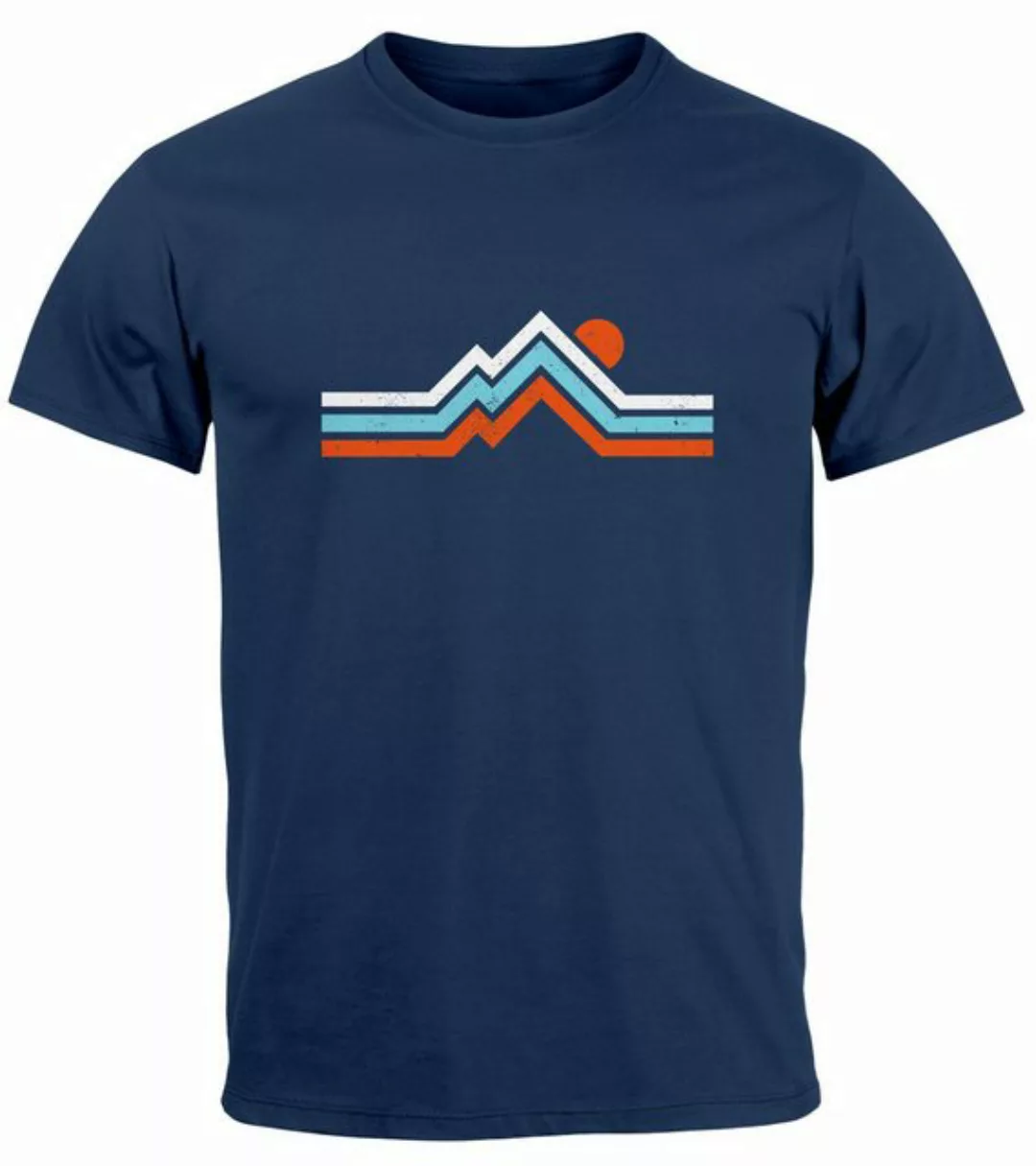 Neverless Print-Shirt Herren T-Shirt Berge Wandern Bergmotiv Aufdruck Print günstig online kaufen