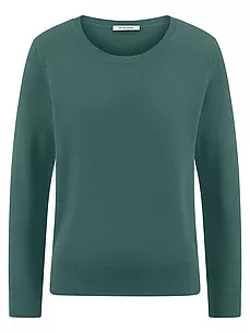Rundhals-Pullover aus 100% SUPIMA-Baumwolle Peter Hahn türkis günstig online kaufen