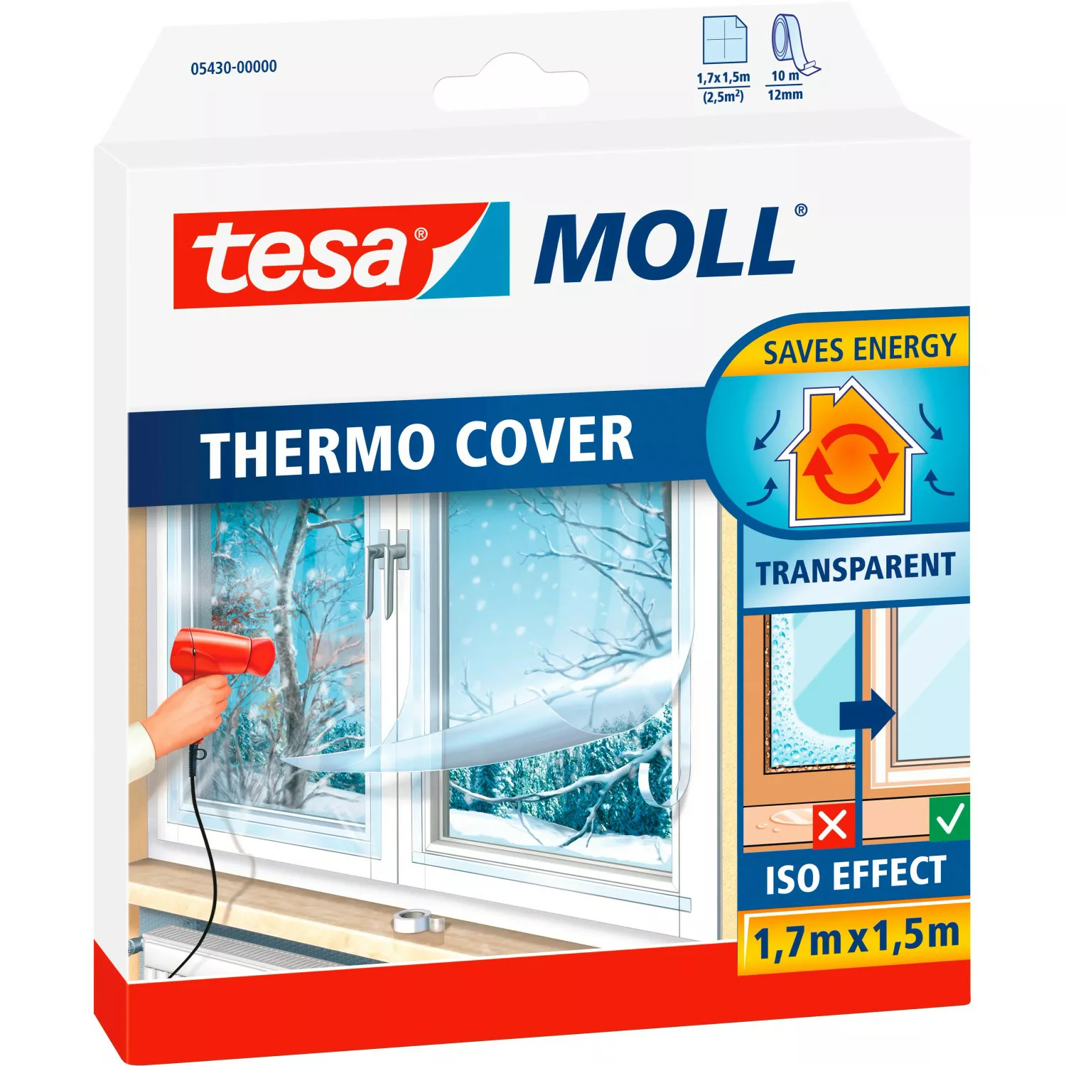 Tesamoll Thermo Cover Fensterisolierfolie 1,7 m günstig online kaufen