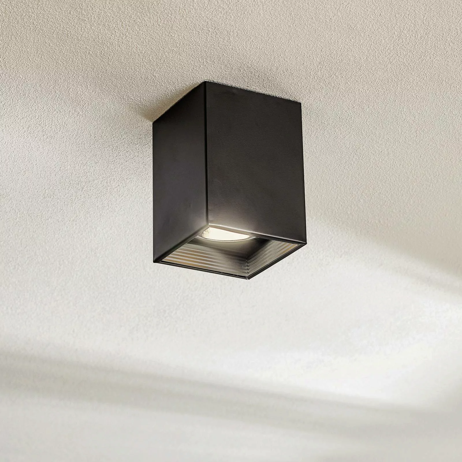 Deckenspot Downlight square schwarz, Breite 11,5cm günstig online kaufen