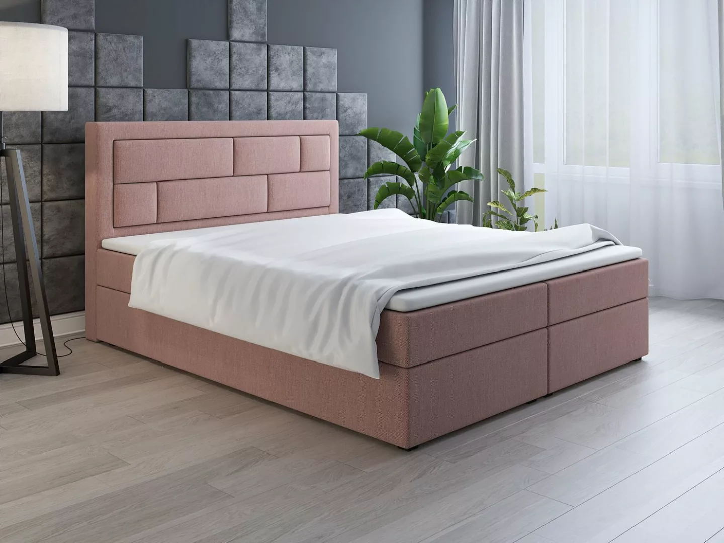 Fun Möbel Boxspringbett Schlafzimmerbett AVERY (in Kunstleder Soft oder Sto günstig online kaufen