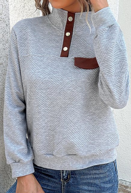 CHENIN Sweatshirt Bequemes und vielseitiges Freizeit-Sweatshirt in Farbbloc günstig online kaufen