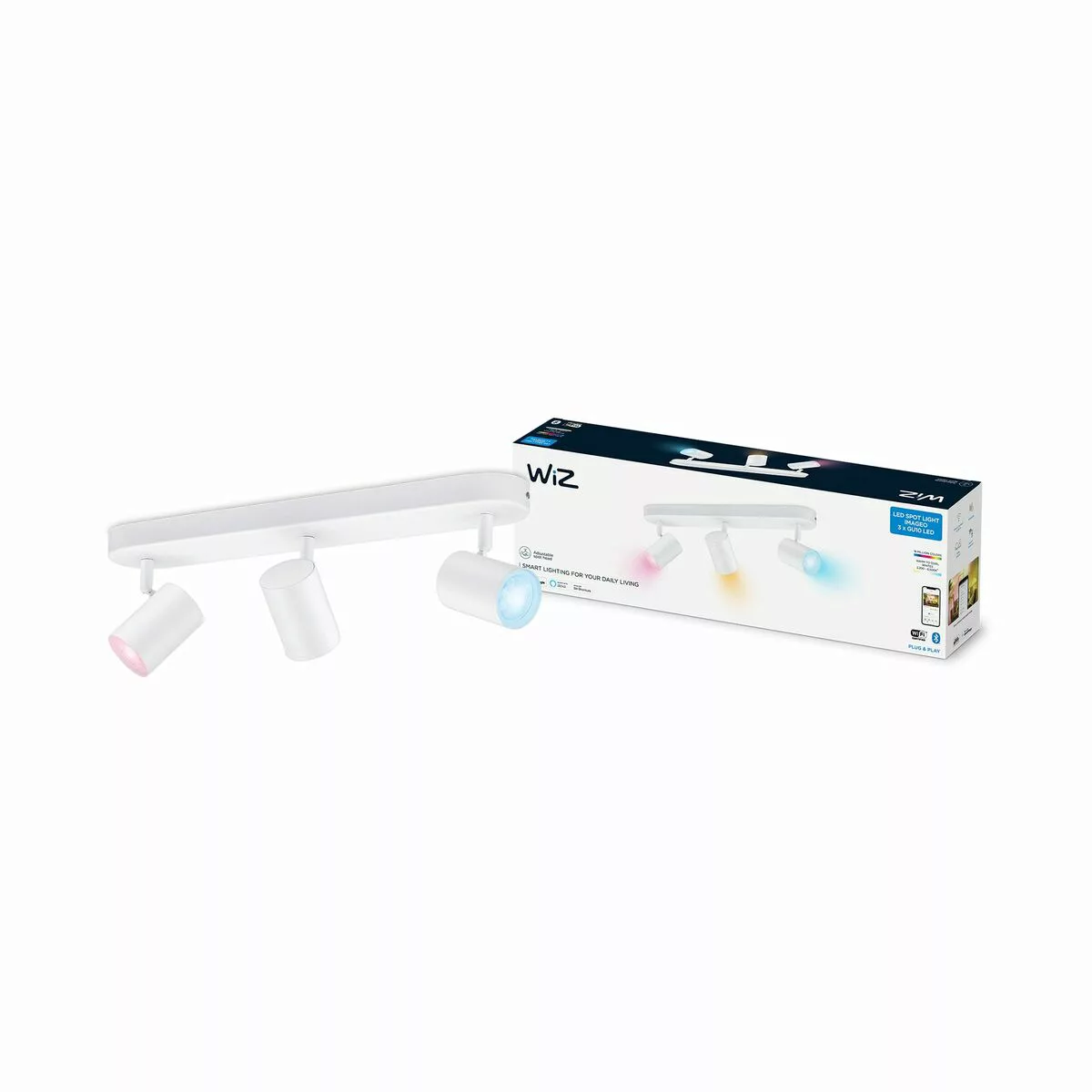 WIZ LED-Deckenleuchte Imageo 3er-Spot Tunable White & Color 1035 lm Weiß günstig online kaufen