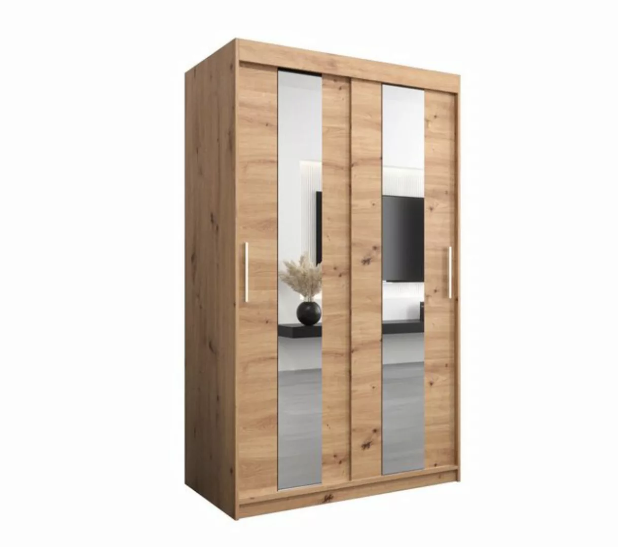 Beautysofa Kleiderschrank Moderne, stilvolle Garderobe mit Spiegeln POLA (S günstig online kaufen