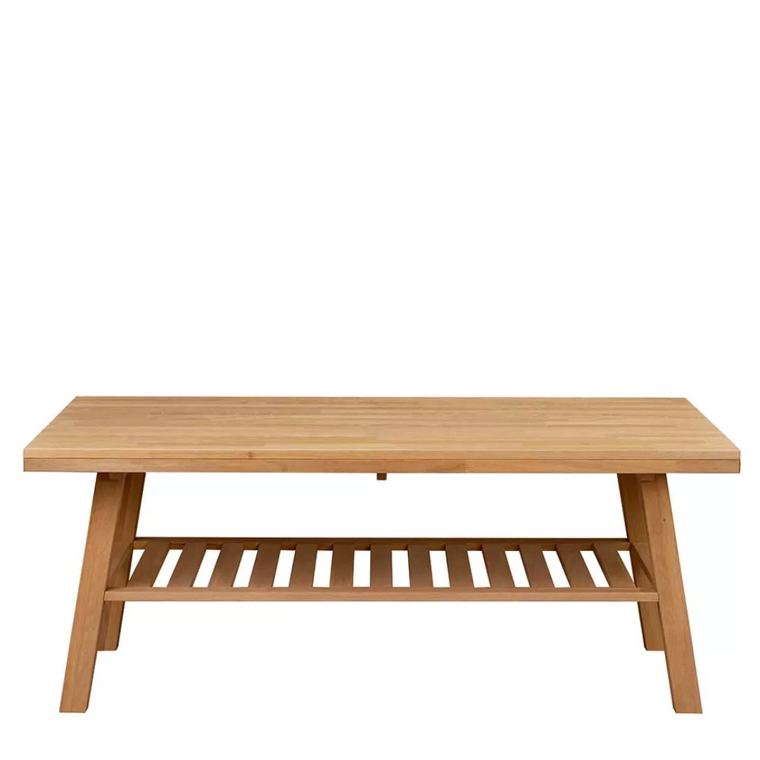 Wohnzimmer Tisch aus Eiche Massivholz 130 cm breit günstig online kaufen