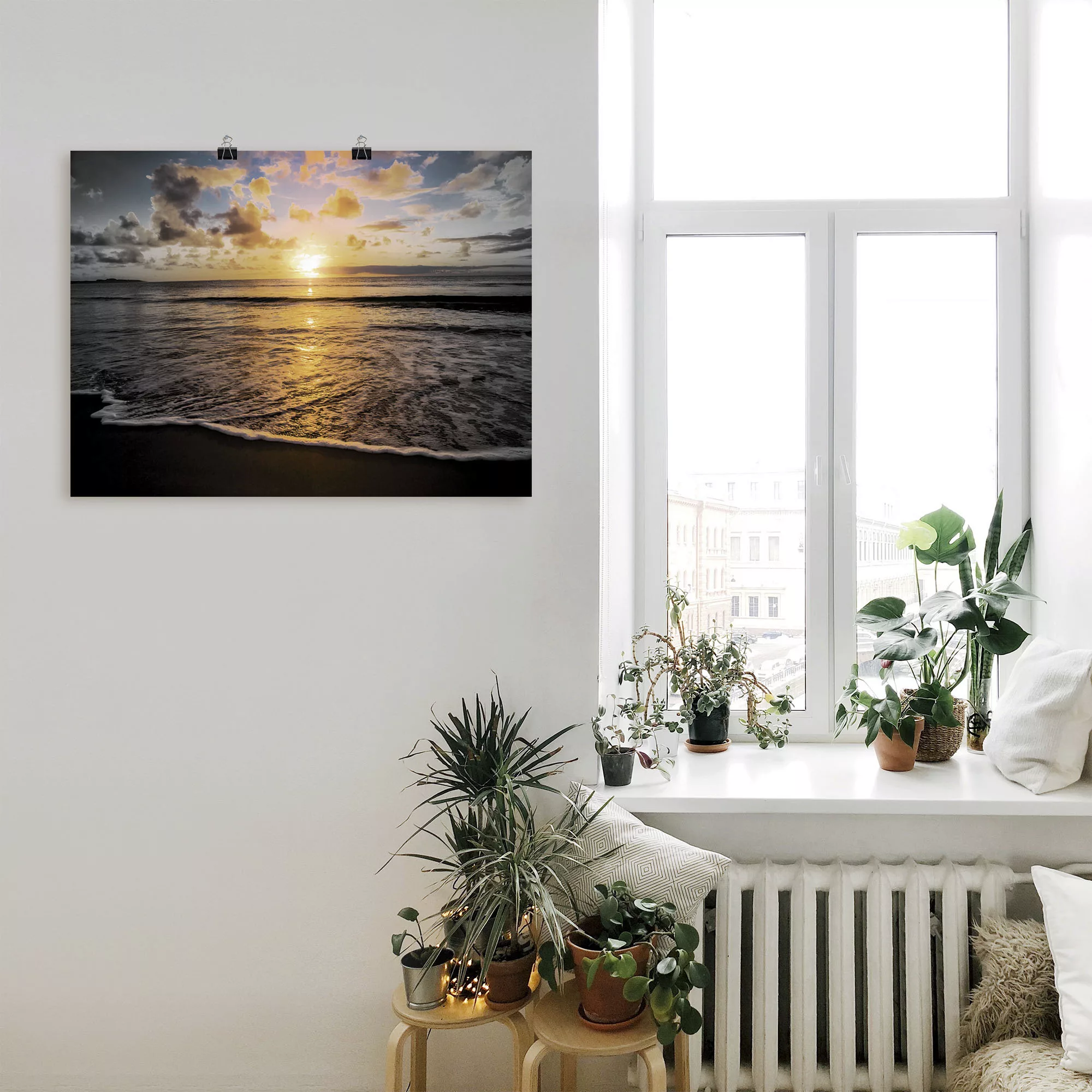 Artland Poster "Tropischer Sonnenuntergang am Strand", Sonnenaufgang & -unt günstig online kaufen