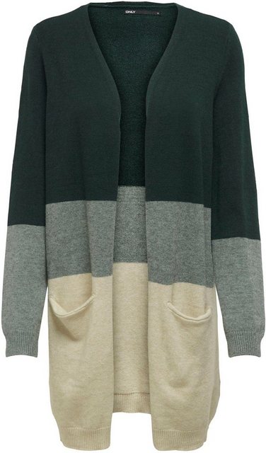 ONLY Cardigan Lange Strickjacke Cardigan mit Taschen ONLQUEEN 4263 in Grün günstig online kaufen