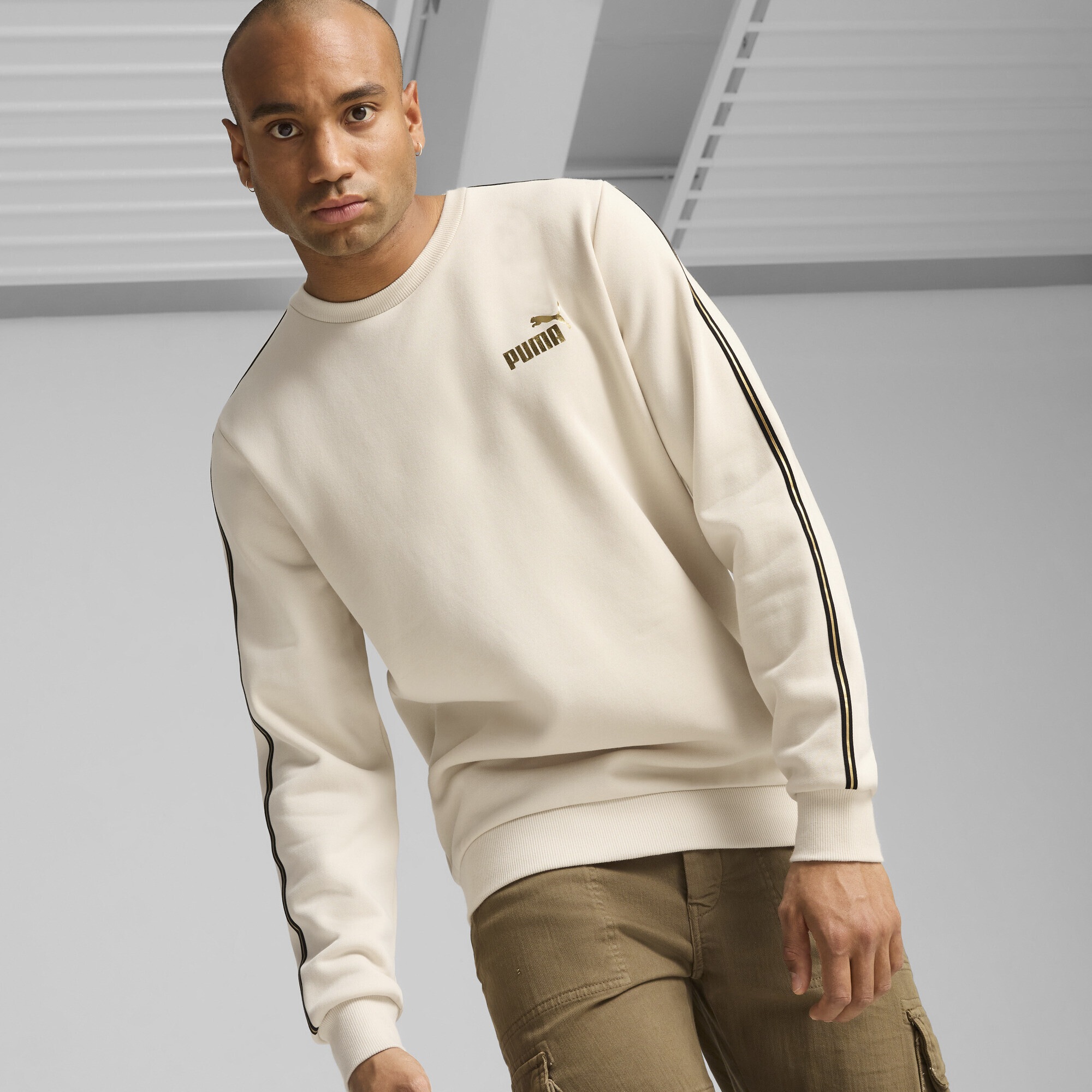 PUMA Sweatshirt "ESS TAPE MINIMAL GOLD Rundhalsshirt Herren" günstig online kaufen