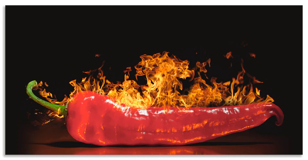 Artland Küchenrückwand "Roter scharfer Chilipfeffer", (1 tlg.), Alu Spritzs günstig online kaufen
