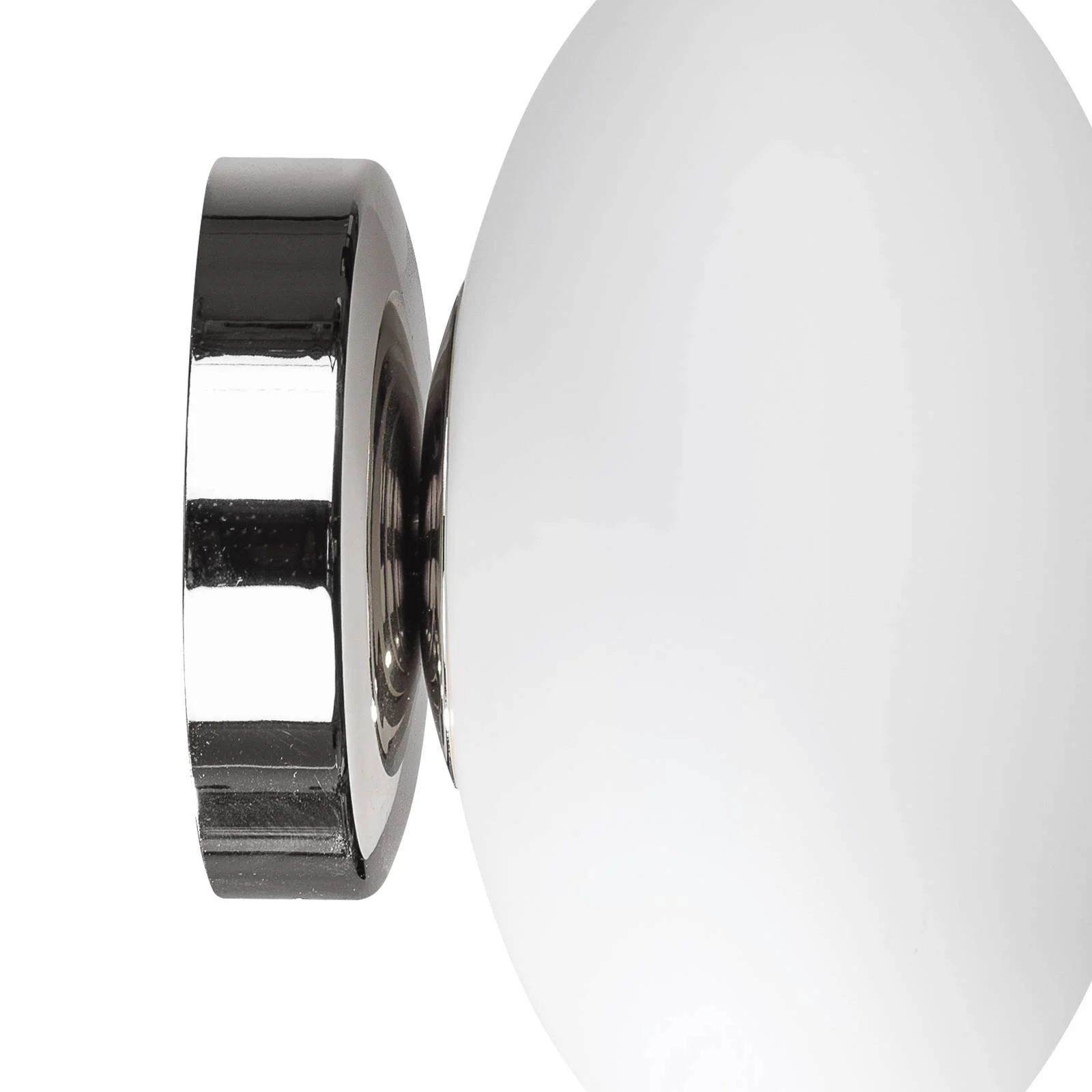 Deckenlampe Ufo, chrom/weiß, Ø 18 cm, Glas, G9 günstig online kaufen