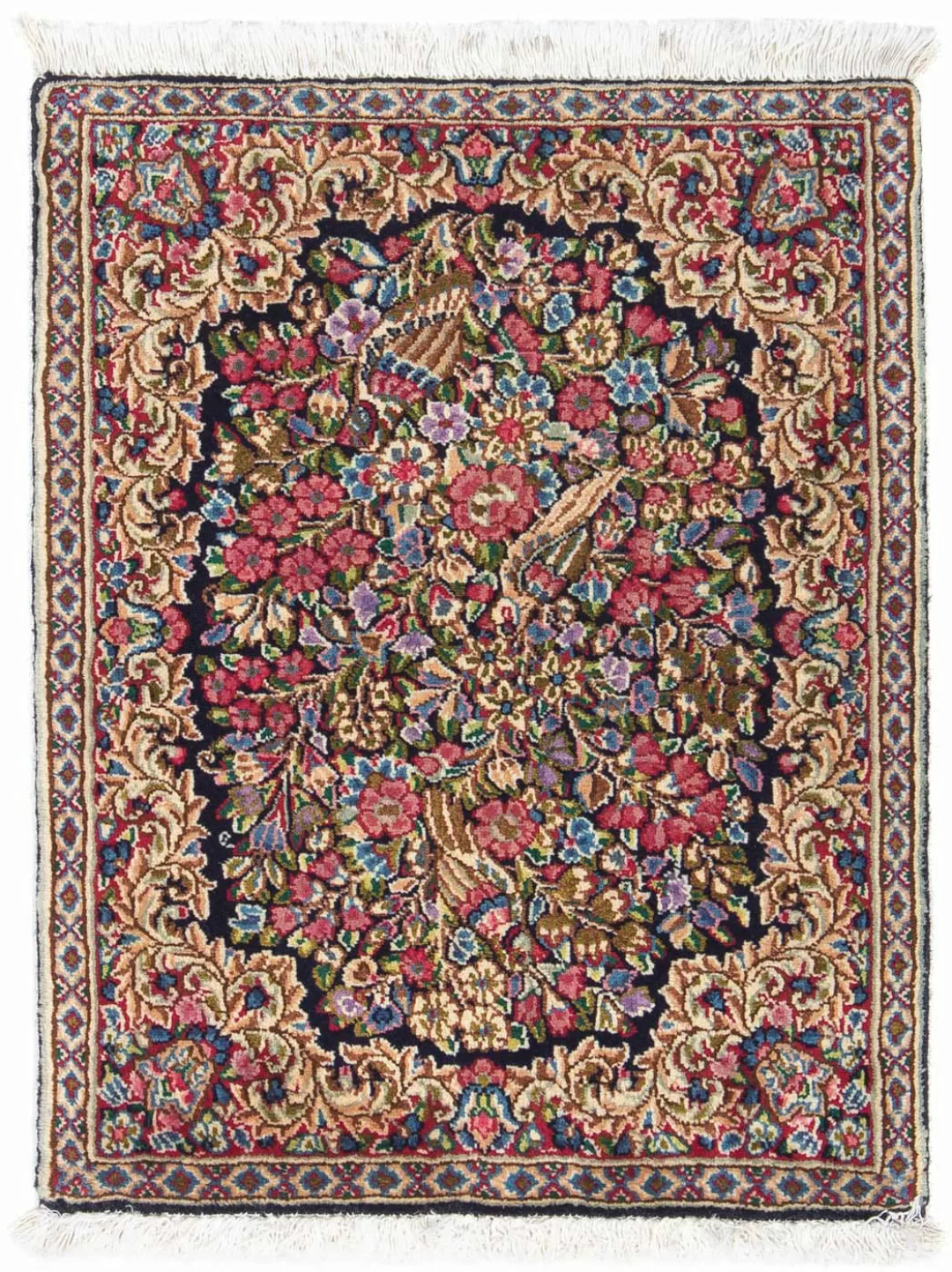 morgenland Wollteppich »Kaschmar Blumenmuster Blu scuro 352 x 250 cm«, rech günstig online kaufen