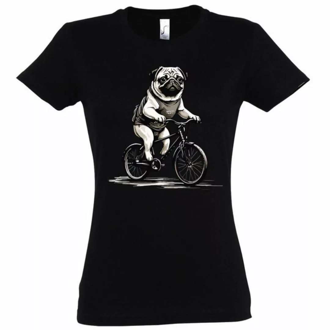 Youth Designz Print-Shirt Mops Fahrrad Damen T-Shirt mit modischem Frontpri günstig online kaufen