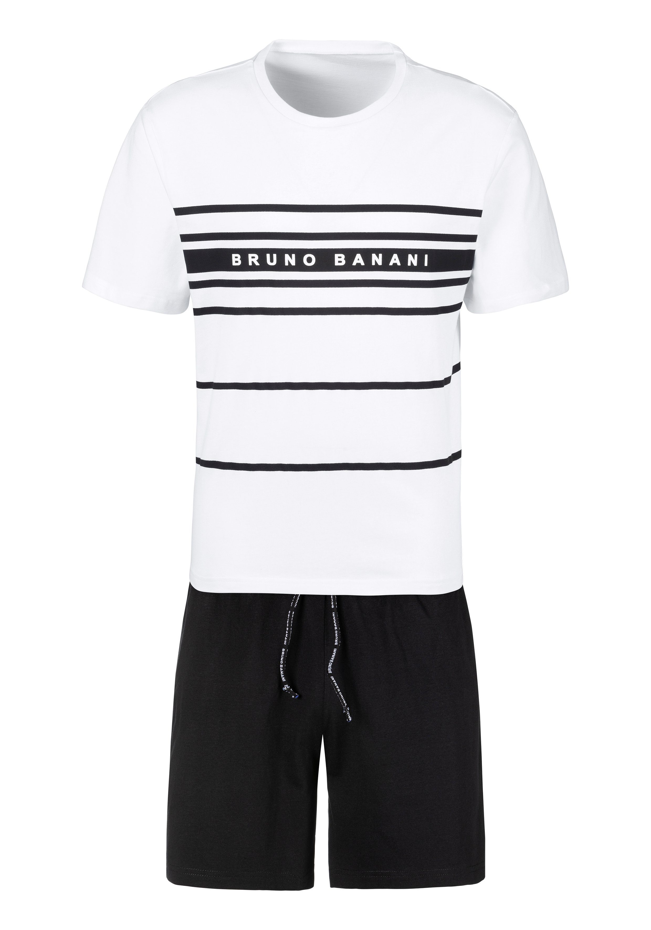 Bruno Banani Pyjama, (2 tlg., 1 Stück), Schlafanzug mit Logodruck günstig online kaufen