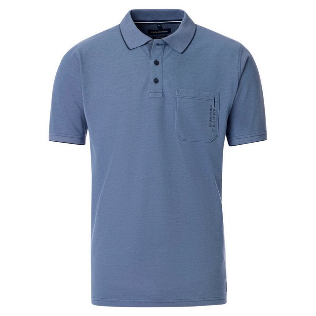 CASAMODA Poloshirt CasaModa Poloshirt XXL rauchblau melange Brusttasche günstig online kaufen