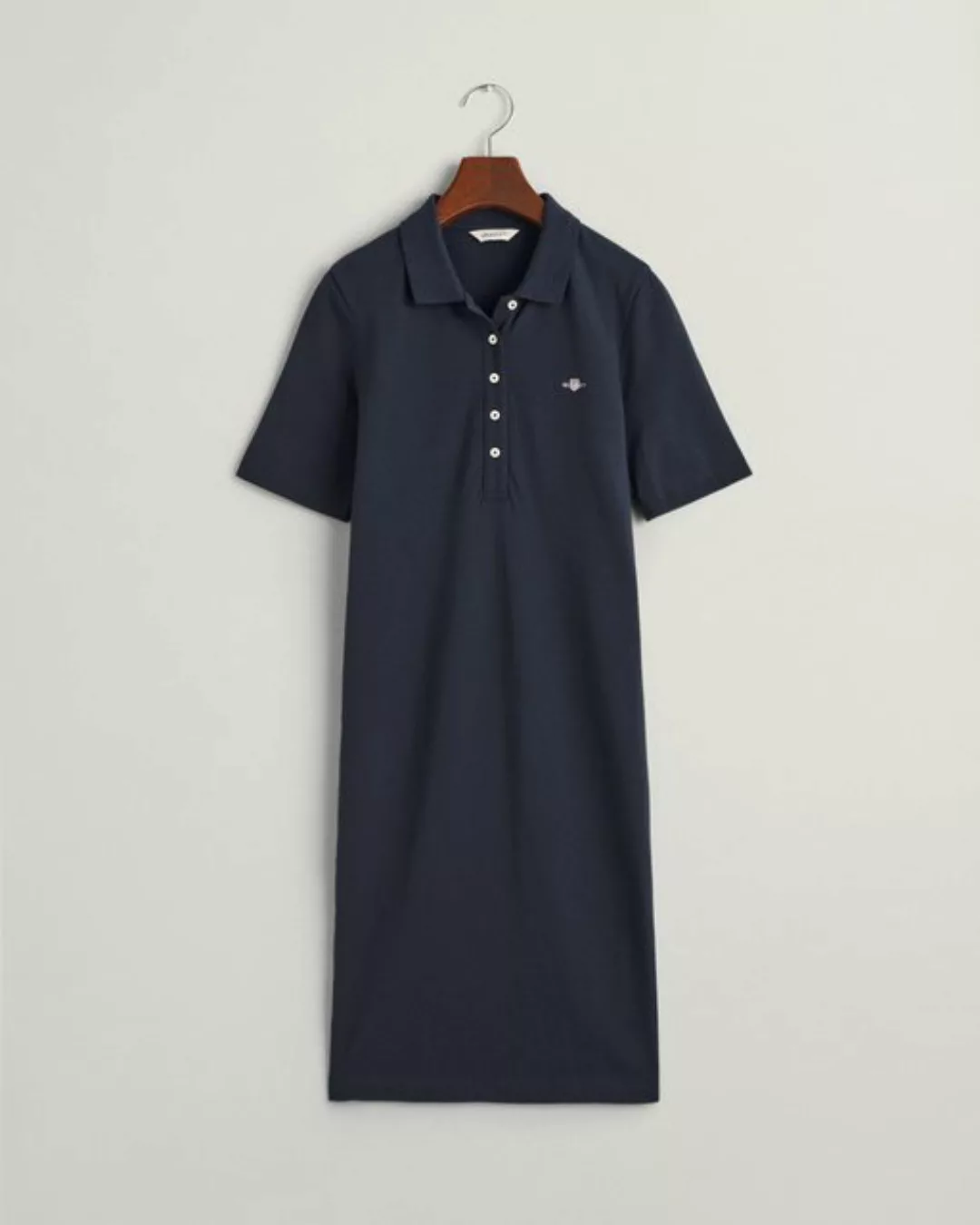 Gant Sommerkleid SLIM SHIELD SS PIQUE POLO DRESS, DOVE BLUE günstig online kaufen