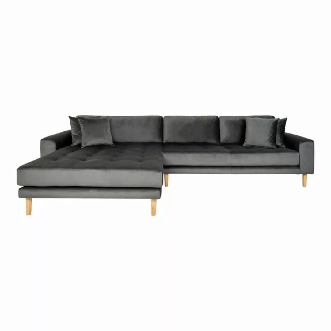 ebuy24 Sofa Lido Loungesofa rechtsgewendet mit 4 Kissen, grau, 1 Teile günstig online kaufen