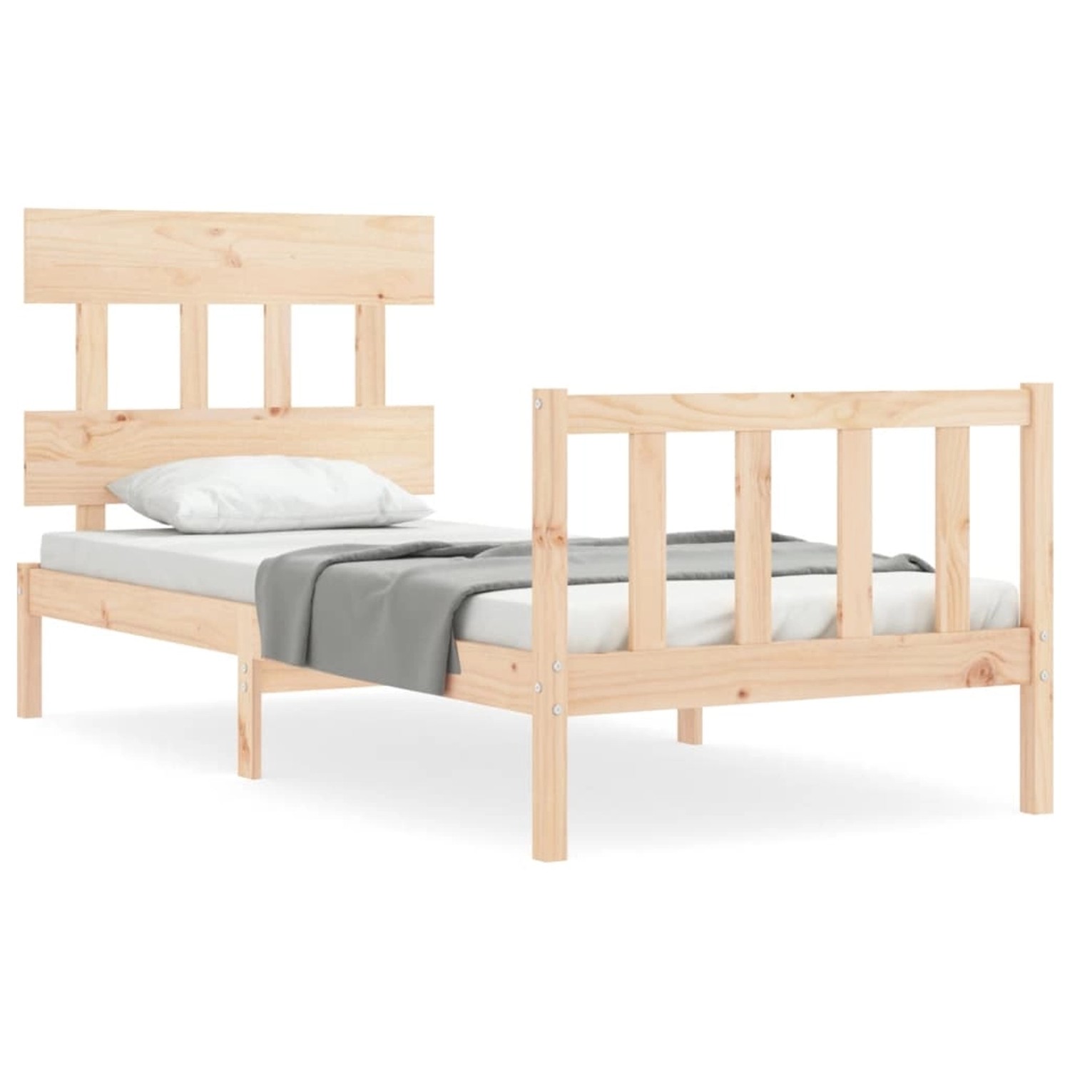 vidaXL Bett Massivholzbett ohne Matratze 90x200 Kiefernholz günstig online kaufen