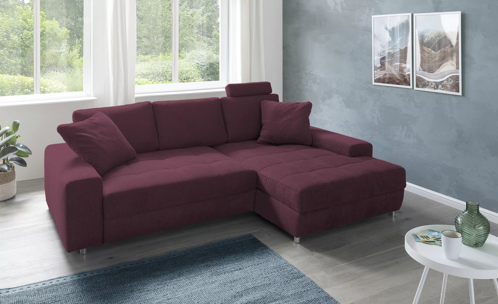 bobb Ecksofa  Arissa de Luxe ¦ rot ¦ Maße (cm): B: 258 H: 84 T: 181.0 Polst günstig online kaufen