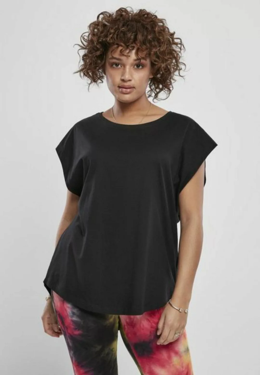 URBAN CLASSICS Rundhalsshirt Ladies Basic Shaped Tee Damen T-Shirt günstig online kaufen