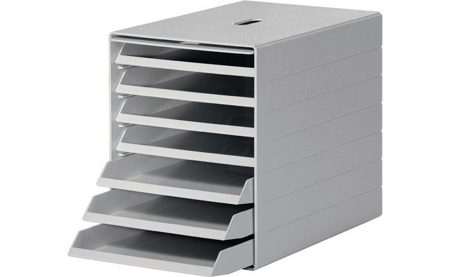 DURABLE Hängeregisterschrank Schubladenbox 7 Schubladen m. versenkbarer Fro günstig online kaufen
