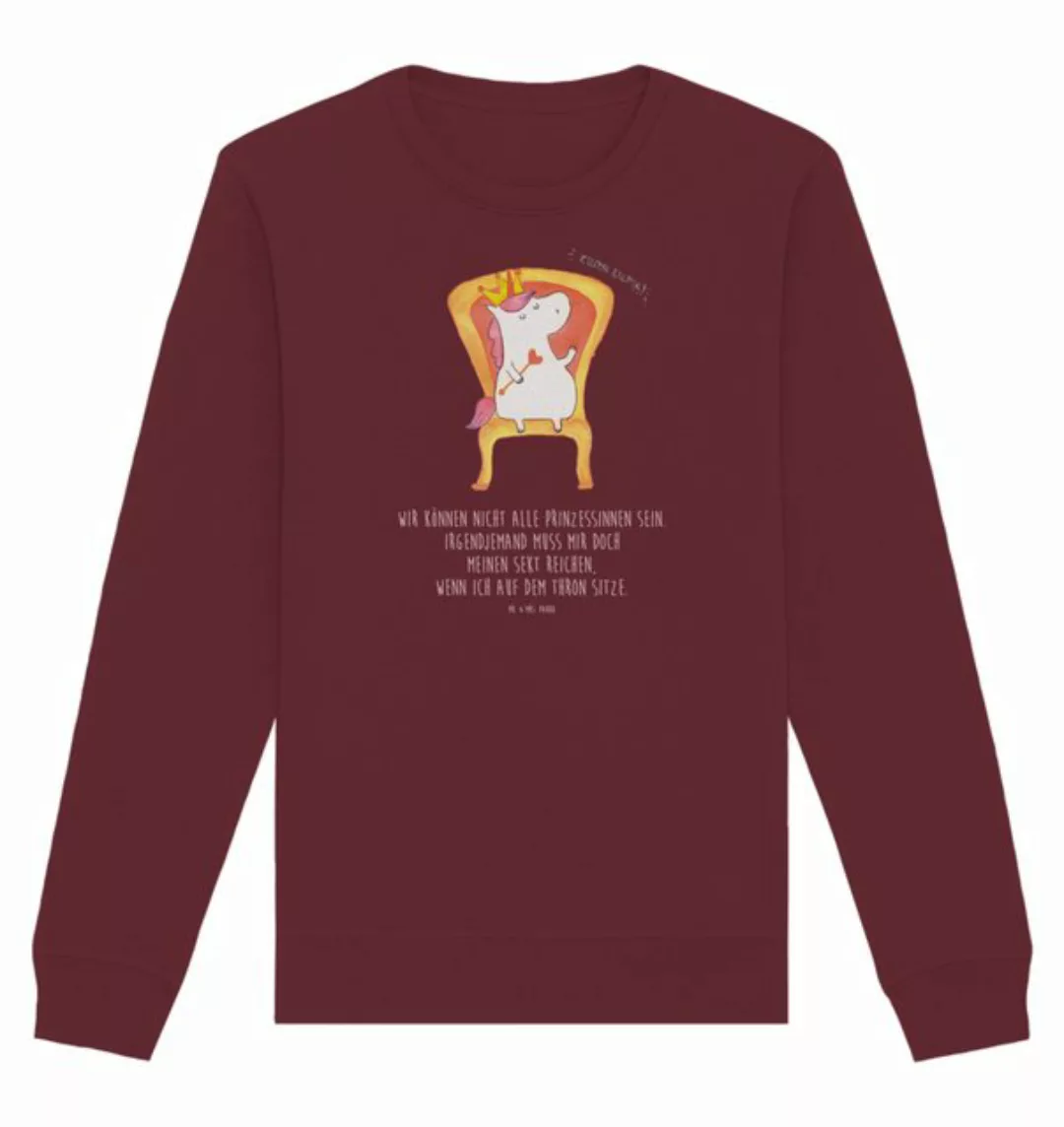 Mr. & Mrs. Panda Longpullover Größe M Einhorn König - Burgundy - Geschenk, günstig online kaufen