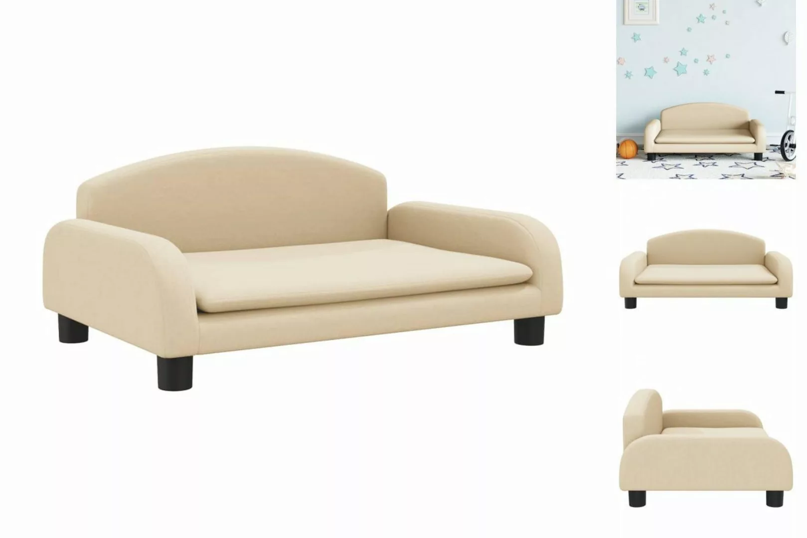 vidaXL Kindersofa Kindersofa Schwarz 70x45x30 cm Stoff Kindercouch Kindermö günstig online kaufen