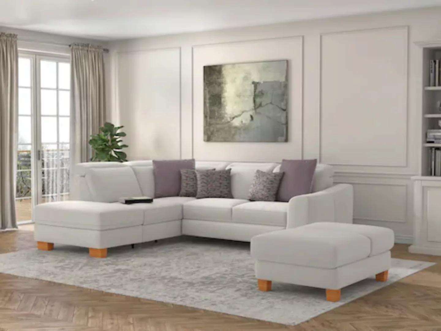 sit&more Ecksofa »Dundee L-Form«, mit Federkern und Massivholzfüßen, wahlwe günstig online kaufen