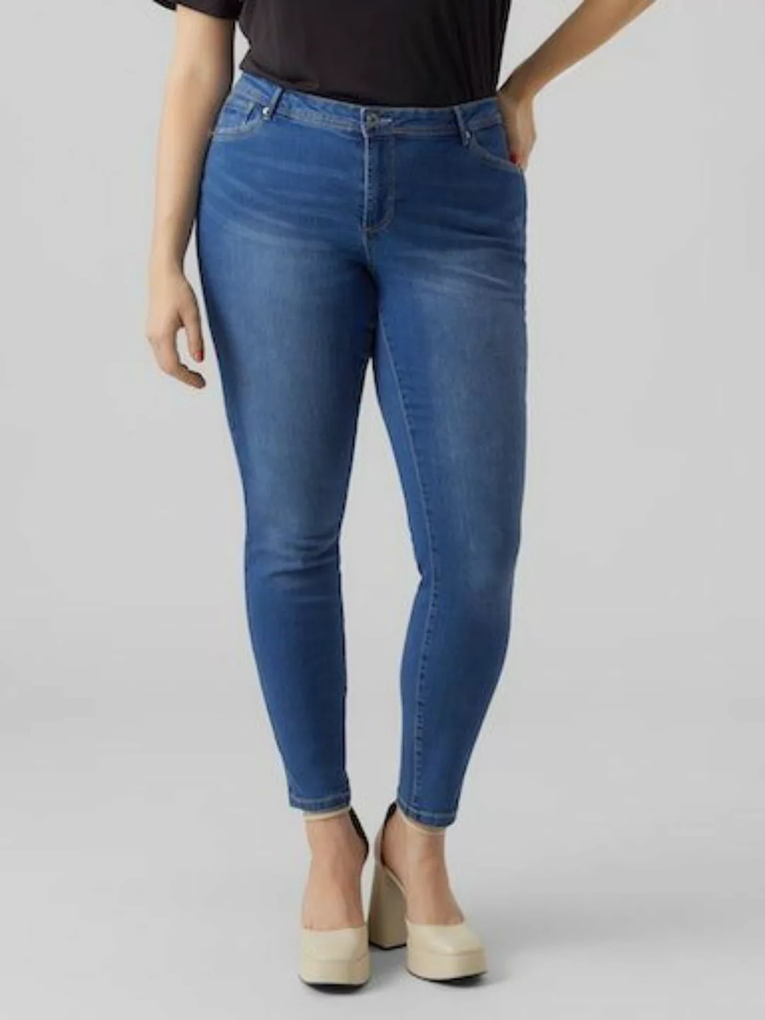 Vero Moda Curve Slim-fit-Jeans VMFANYA SLIM JEANS VI3312 GA CUR NOOS günstig online kaufen