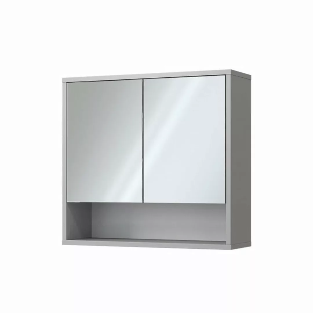 Vicco Badezimmerspiegelschrank Eliza, Grau, 70 x 65 cm mit 2 Türen günstig online kaufen