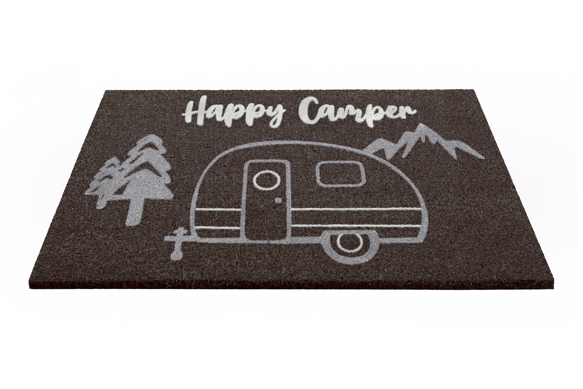 Wecon home Fußmatte »Happy Camper«, rechteckig, nachhaltig, rutschfest, rob günstig online kaufen