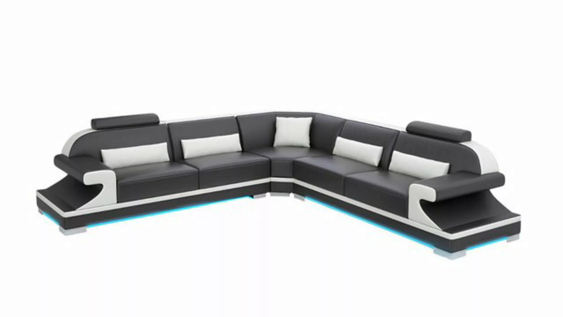 Xlmoebel Ecksofa Modernes Ledersofa mit USB-Anschluss in Eckform für das Wo günstig online kaufen