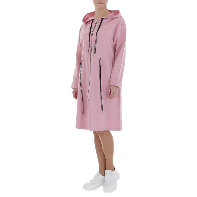 Ital-Design Tunikakleid Damen Freizeit Kapuze Stretch Stretchkleid in Rosa günstig online kaufen