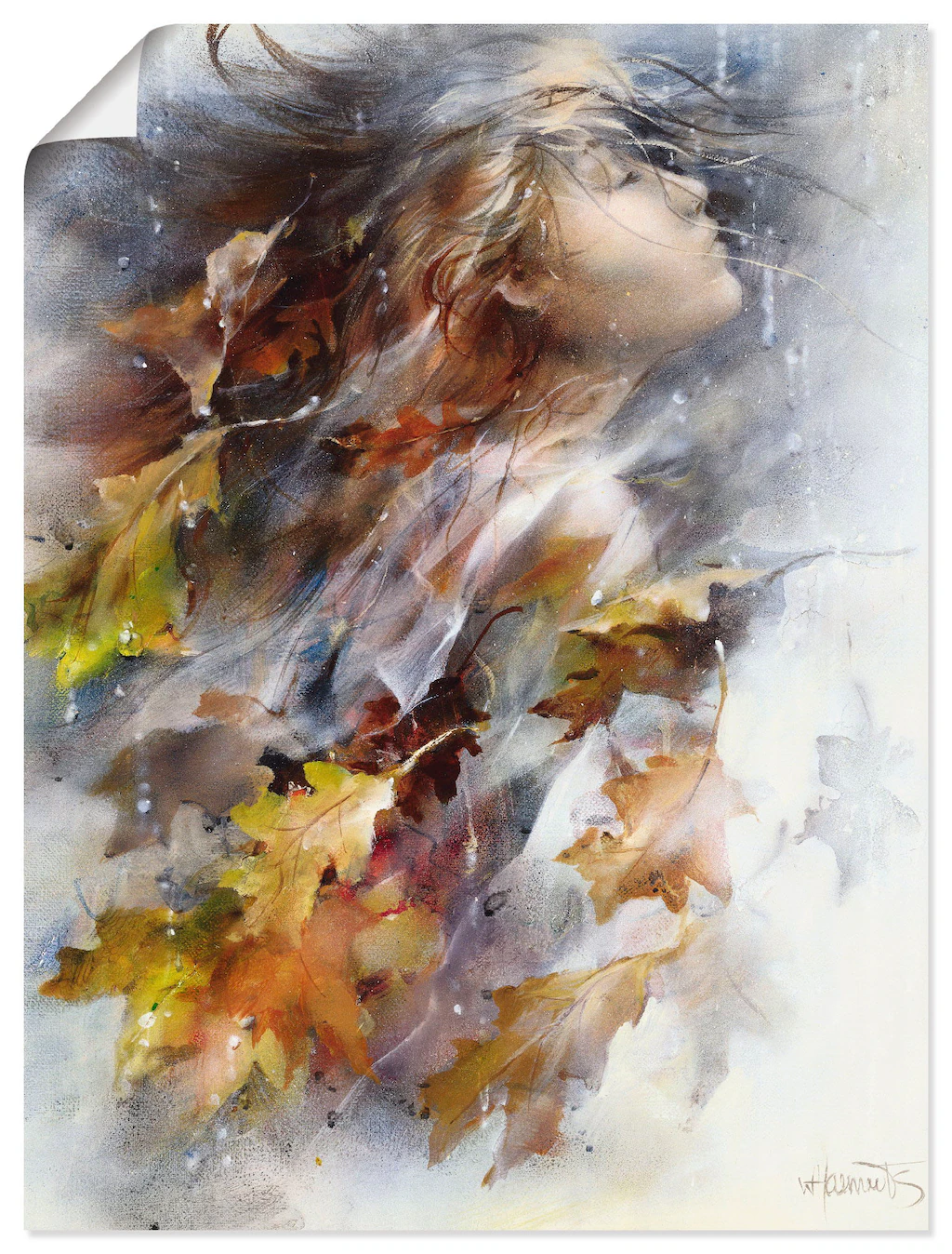 Artland Wandbild »Herbst«, Frau, (1 St.), als Leinwandbild, Poster, Wandauf günstig online kaufen