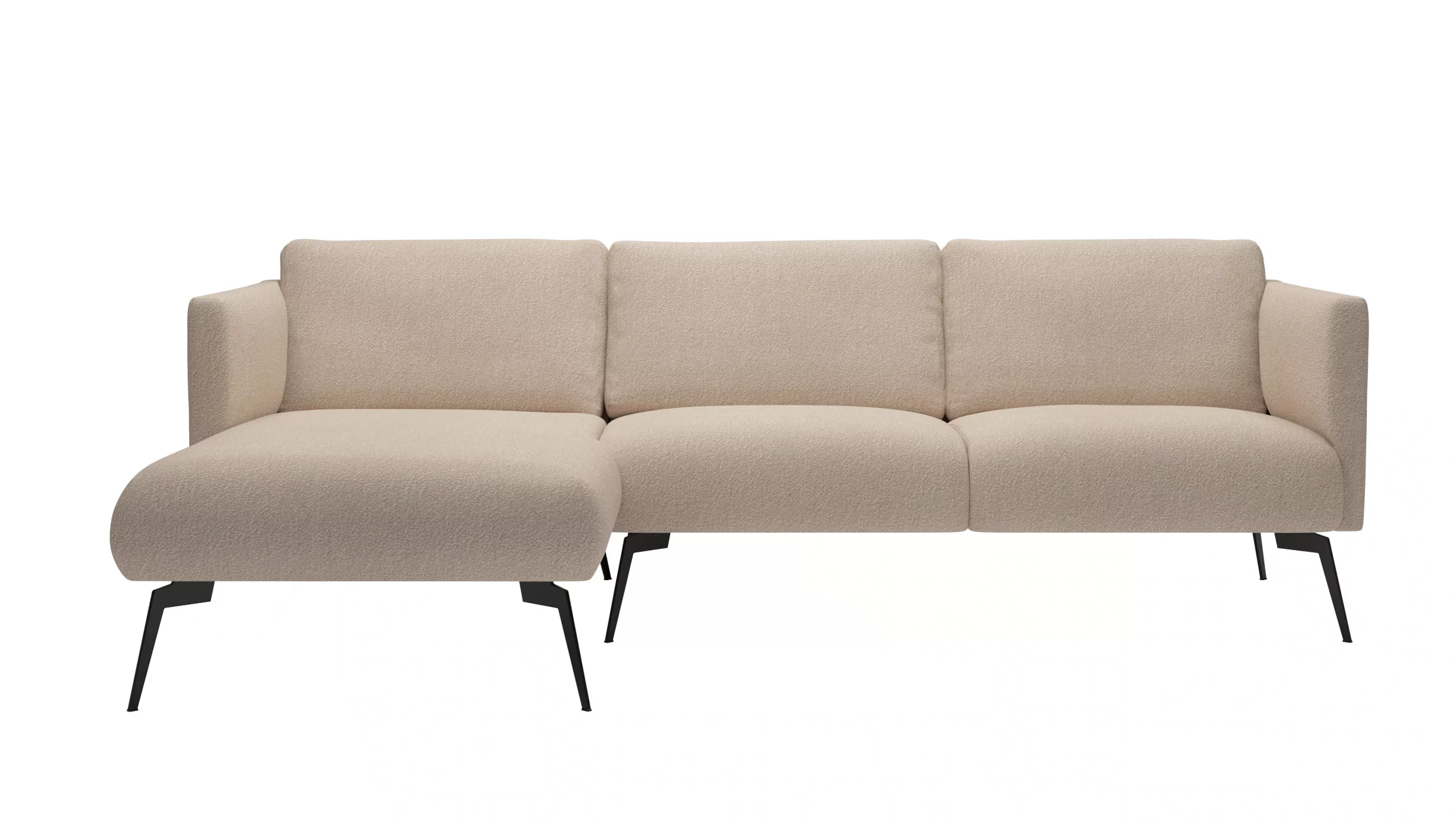 andas Ecksofa "Horna, L-Form,", mit schwarzen Metallbeinen günstig online kaufen