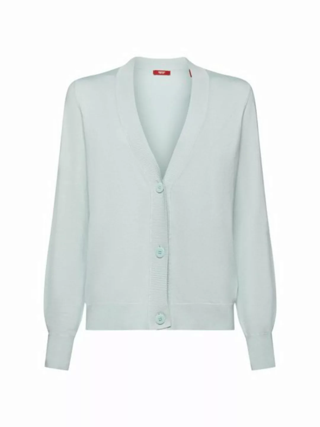 Esprit Collection Strickjacke Basic Cardigan mit V-Ausschnitt (1-tlg) günstig online kaufen