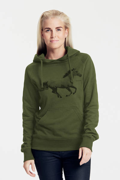 Bio-damen-kapuzensweater Horsepower günstig online kaufen