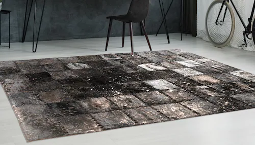 my home Lederteppich »Toska«, rechteckig, 5 mm Höhe, Wohnzimmer günstig online kaufen