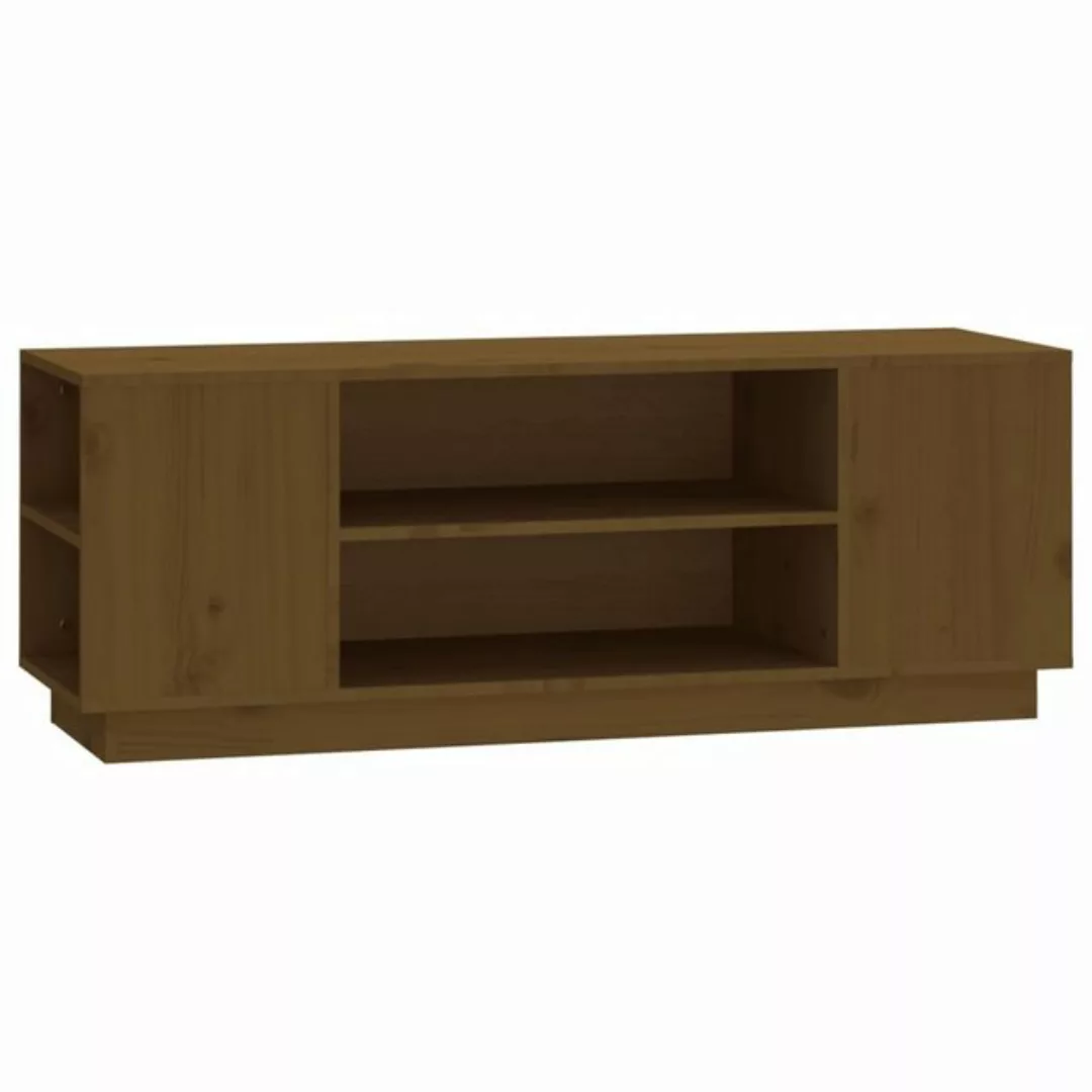 vidaXL TV-Schrank TV-Schrank Honigbraun 110x35x40,5 cm Massivholz Kiefer Lo günstig online kaufen