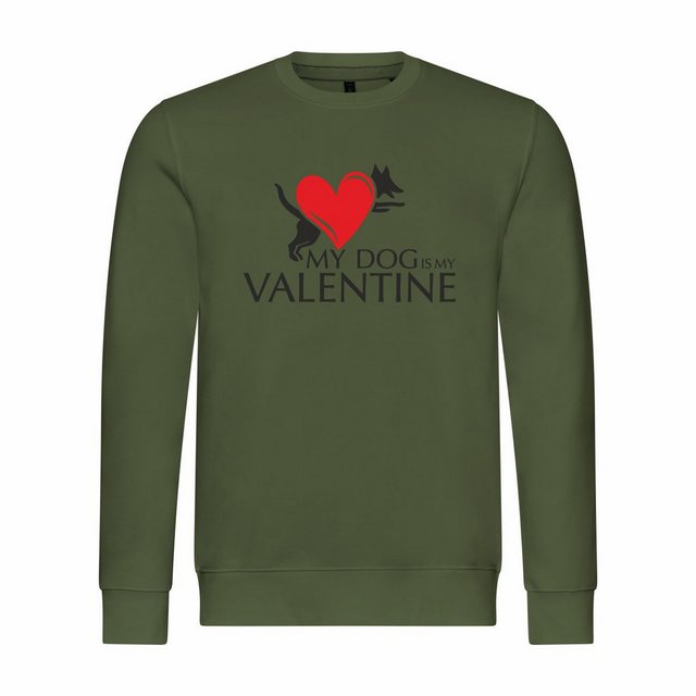 deinshirt Rundhalspullover Herren Pullover My Dog is my Valentine Mit Print günstig online kaufen