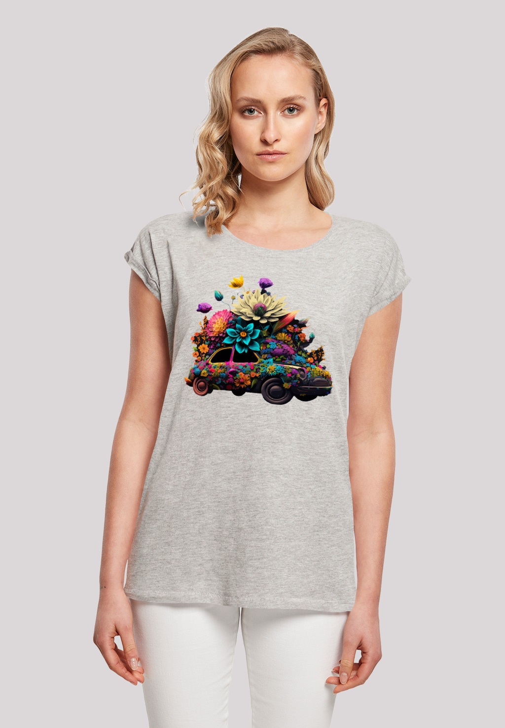 F4NT4STIC T-Shirt "Blumen Auto Tee", Print günstig online kaufen