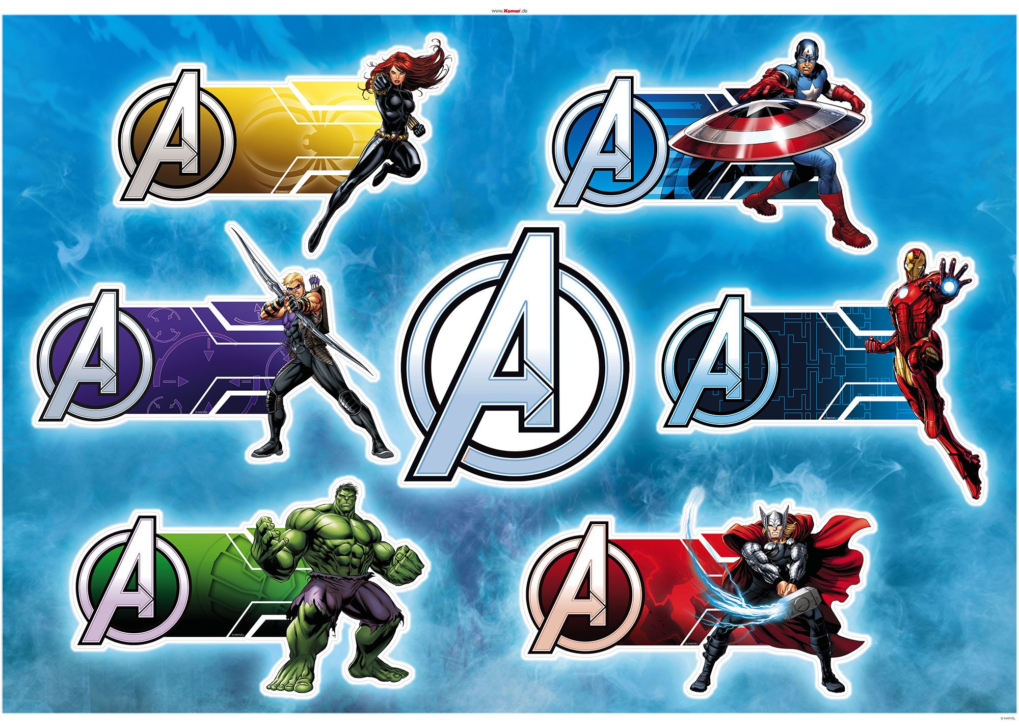 Komar Wandtattoo Avengers Plates Disney Avengers Plates B/L: ca. 100x70 cm günstig online kaufen