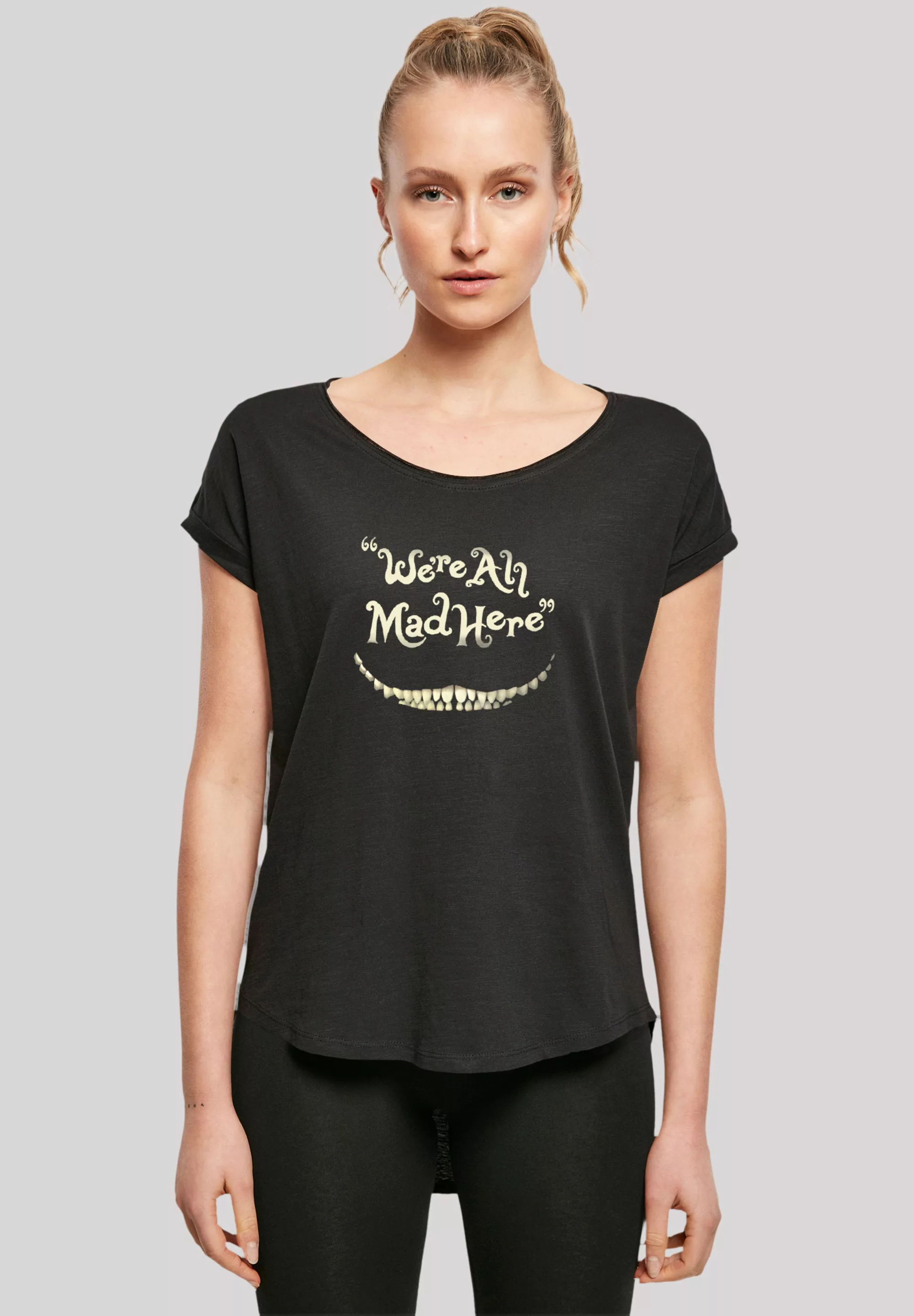 F4NT4STIC T-Shirt "Disney Alice im Wunderland Mad Here Smile" günstig online kaufen